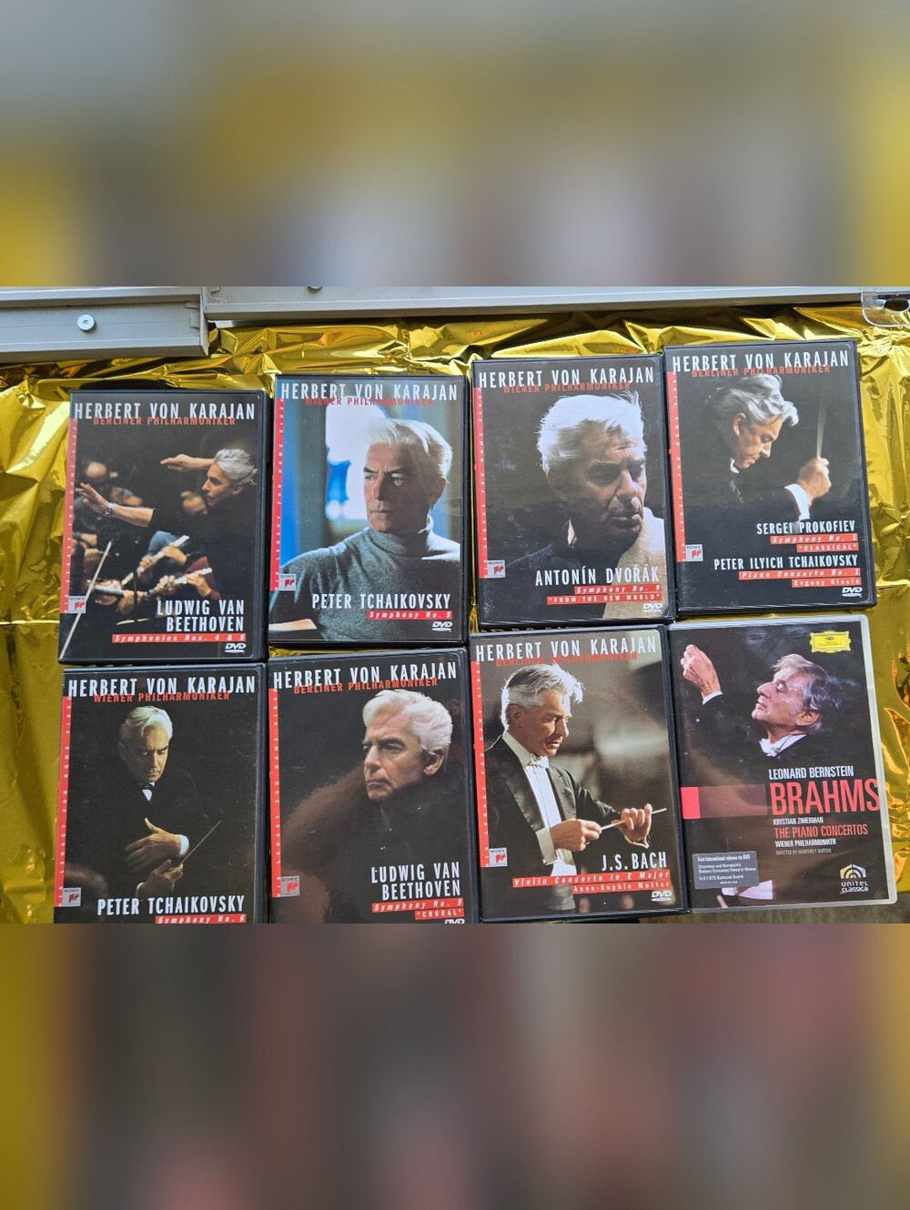 Herbert Von Karajan  [DVD] LOT OF 7 + 1 DVD Leonard Bernstein: Brahms Cycle II